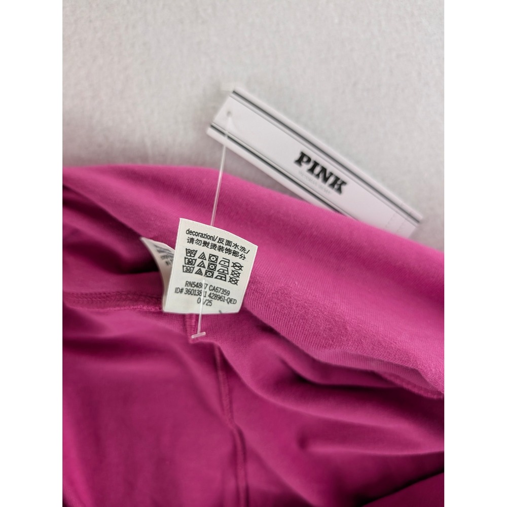 Victoria's Secret PINK Womens XL Pink Y2K Foldover Flare Heart Leggings NWT - Picture 10 of 11
